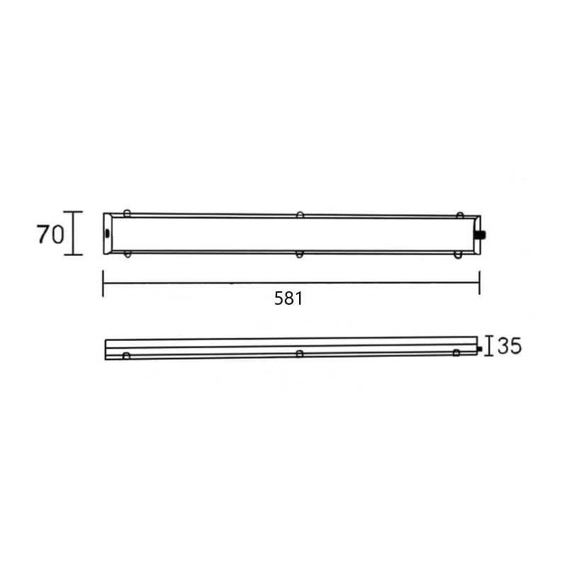 Regleta LED 12W Enlazable 60 cm OSRAM CHIP efecto luz continua- 3 AÑOS DE GARANTIA