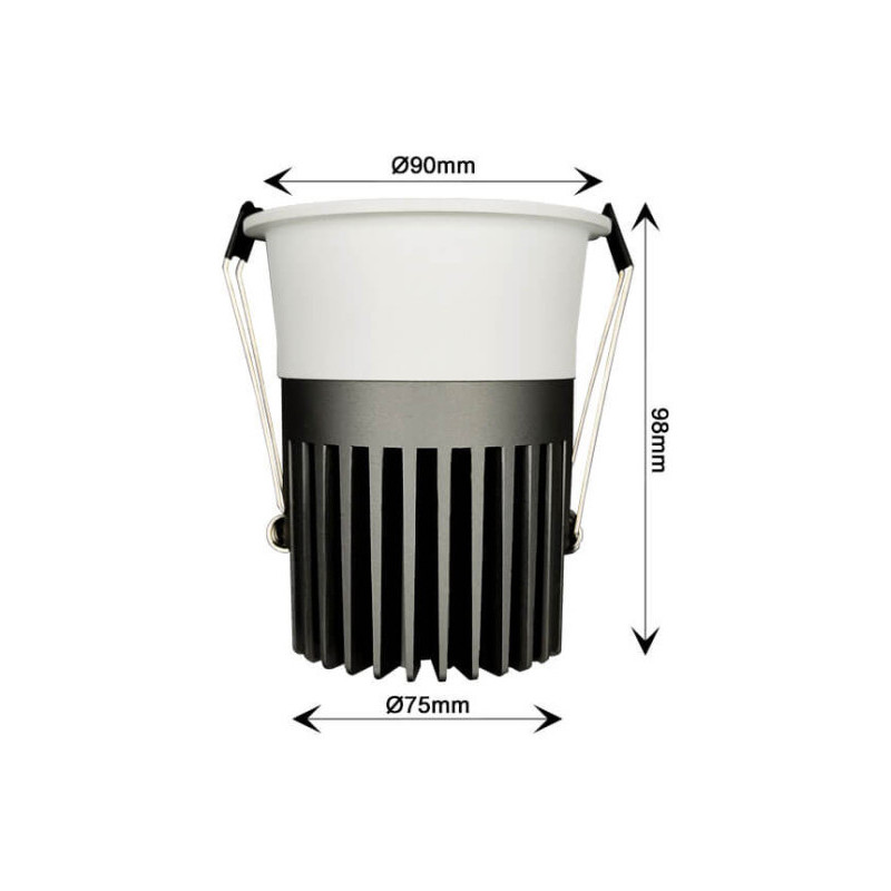 Empotrable LED 5W Bridgelux  38° UGR11 130Lm/W. 3 años garantia