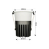 Empotrable LED 5W Bridgelux  38° UGR11 130Lm/W. 3 años garantia