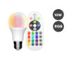 Bombilla LED 10W RGB + 3000K 270º E27 con Mando a Distancia