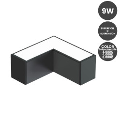 Conector de esquina Colgante o Superficie LED 9W Color Seleccionable Para referencias 72281 y 72282