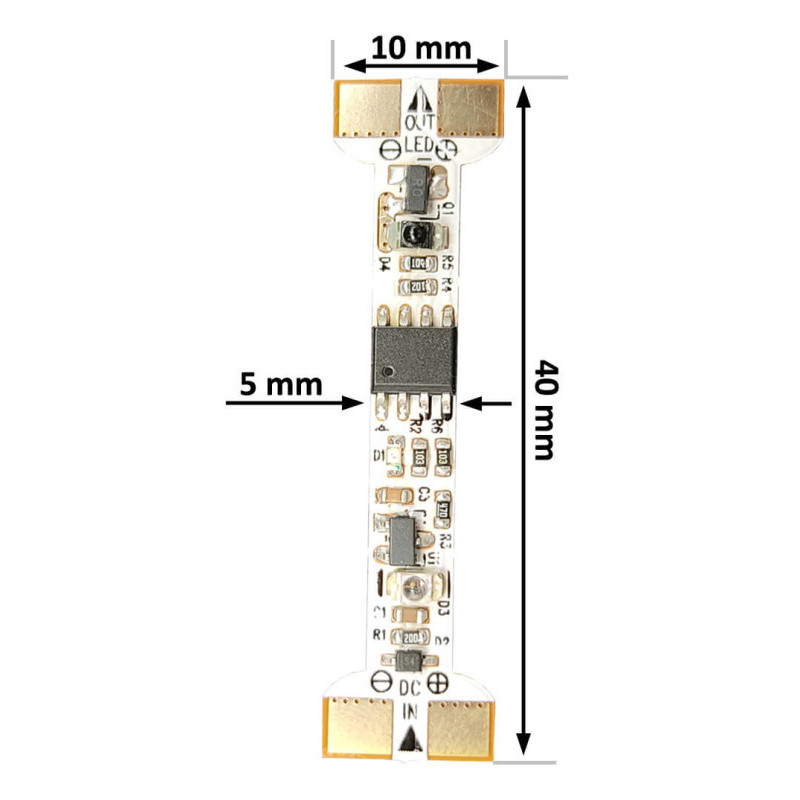 Interruptor + Regulador táctil 5v - 12V - 24v para perfiles LED