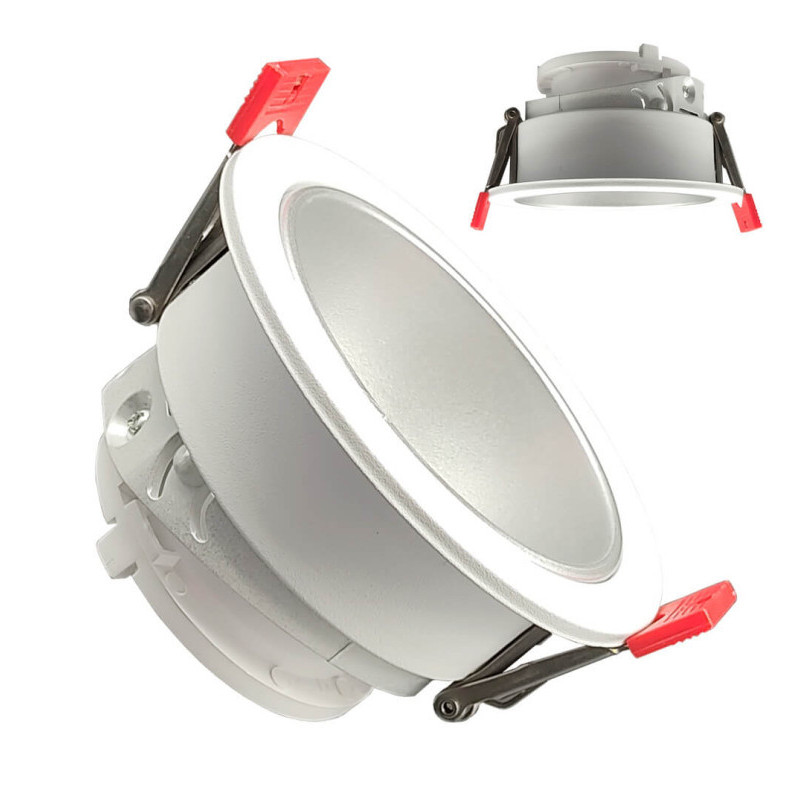 Aro circular basculante GU10 MR16 Exterior Blanco