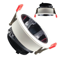 Aro circular basculante GU10 MR16 Exterior Blanco