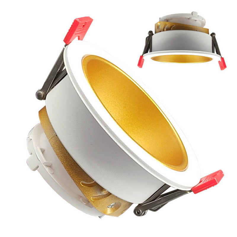 Aro circular basculante GU10 MR16 Exterior Blanco