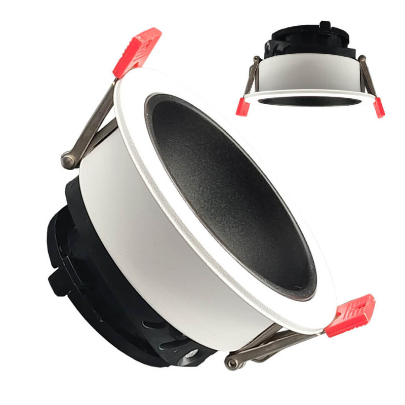 Aro circular basculante GU10 MR16 Exterior Blanco