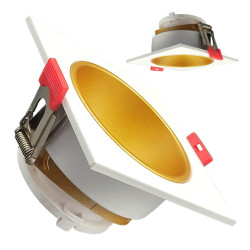 Aro cuadrado basculante GU10 MR16 Exterior Blanco