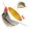 Aro cuadrado basculante GU10 MR16 Exterior Blanco