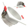 Aro cuadrado basculante GU10 MR16 Exterior Blanco