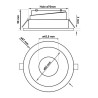Aro circular basculante GU10 MR16 Exterior Blanco