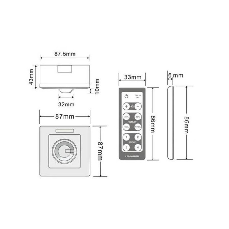 Regulador TRIAC 200W Dimmer AC 220V con mando IR