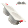 Aro basculante doble GU10 MR16 Exterior Blanco