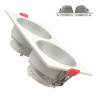 Aro basculante doble GU10 MR16 Exterior Blanco