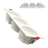 Aro basculante triple GU10 MR16 Exterior Blanco
