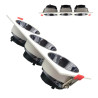 Aro basculante triple GU10 MR16 Exterior Blanco