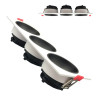 Aro basculante triple GU10 MR16 Exterior Blanco