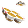 Aro basculante cuádruple GU10 MR16 Exterior Blanco