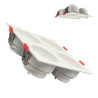 Aro basculante cuádruple GU10 MR16 Exterior Blanco