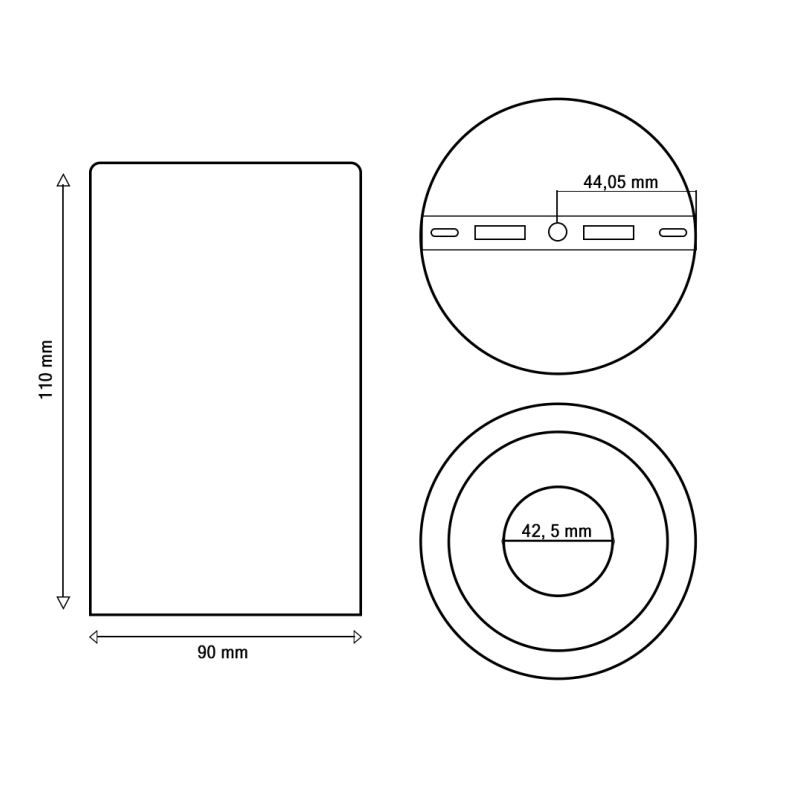 Aplique de techo basculante blanco GU10 MR16 • Ledytec