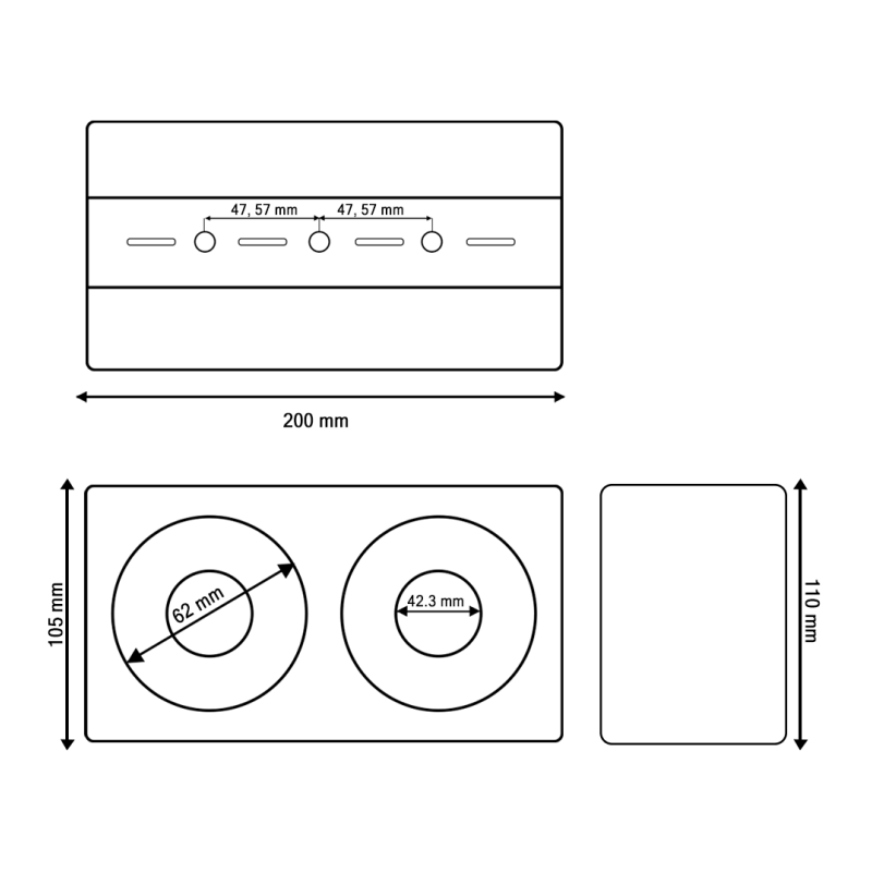 Aplique de techo basculante Doble GU10 MR16