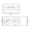 Aplique de techo basculante Doble GU10 MR16