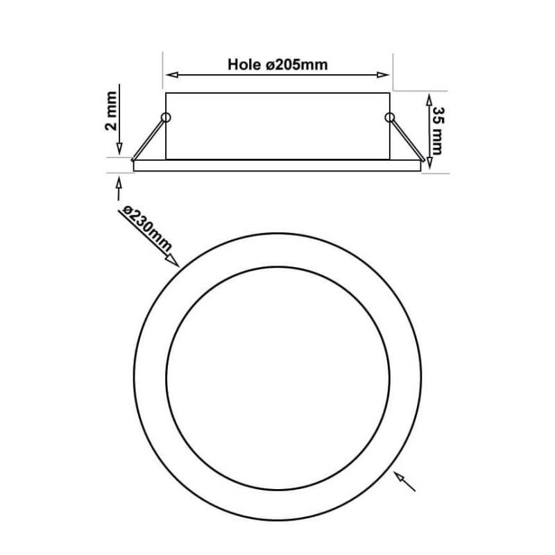 Downlight LED 40W Circular Driver Philips Color seleccionable  UGR17 CRI+90  IP54- 3 AÑOS DE GARANTIA