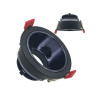 Aro circular basculante GU10 MR16 Exterior Negro