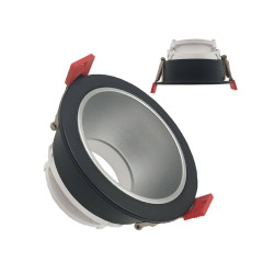 Aro circular basculante GU10 MR16 Exterior Negro