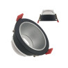 Aro circular basculante GU10 MR16 Exterior Negro