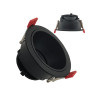 Aro circular basculante GU10 MR16 Exterior Negro