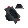 Aro cuadrado basculante GU10 MR16 Exterior Negro