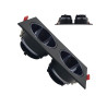 Aro basculante doble GU10 MR16 Exterior Negro