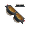 Aro basculante doble GU10 MR16 Exterior Negro