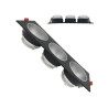 Aro basculante triple GU10 MR16 Exterior Negro