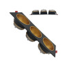 Aro basculante triple GU10 MR16 Exterior Negro
