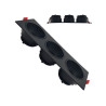 Aro basculante triple GU10 MR16 Exterior Negro
