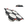 Aro basculante cuádruple GU10 MR16 Exterior Negro