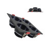 Aro basculante cuádruple GU10 MR16 Exterior Negro