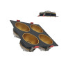 Aro basculante cuádruple GU10 MR16 Exterior Negro