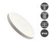 Plafón o Downlight LED Circular Blanco  Potencia y Color Seleccionable 5CCT 18W - 16W - 14W - 12W 140Lm/W IP44