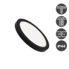 Plafón o Downlight LED Circular Negro Potencia y Color Seleccionable 5CCT 12W - 10W - 8W - 6W 140Lm/W IP44
