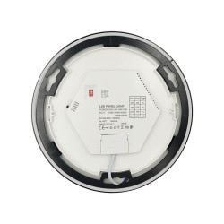 Plafón o Downlight LED Circular Negro Potencia y Color Seleccionable 5CCT 18W - 16W - 14W - 12W 140Lm/W IP44