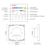 Panel de control táctil RF para pared LED RGB + CCT - 4 Zonas