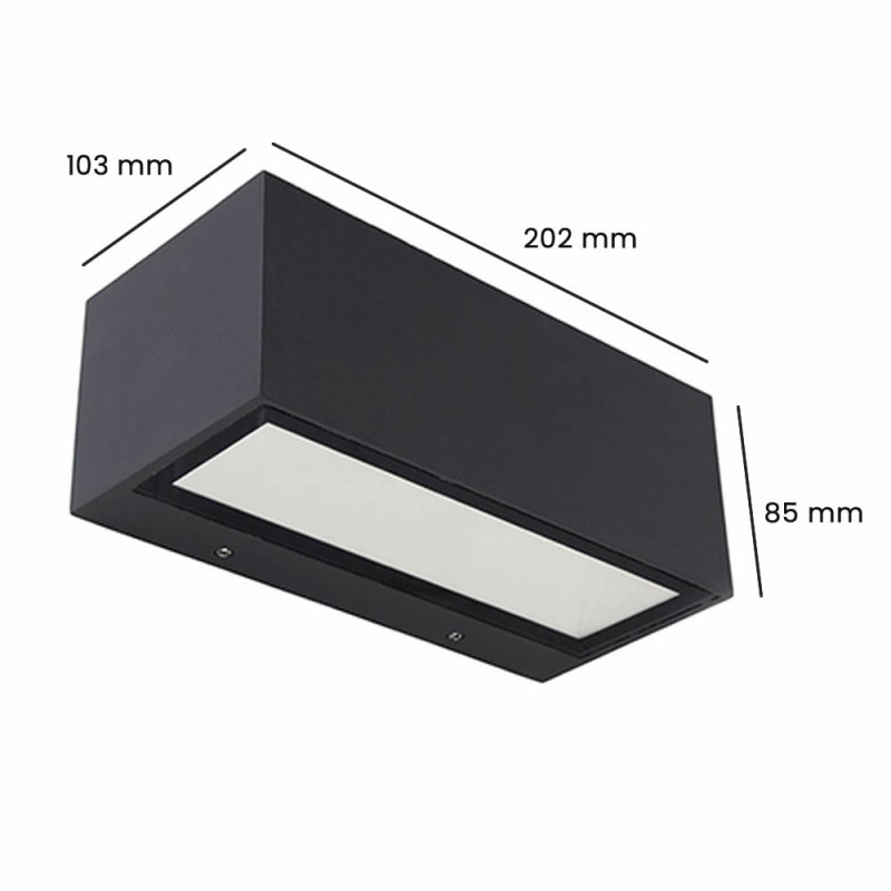 Aplique 21W Doble Luz IP54 Color Antracita 5 años de garantia