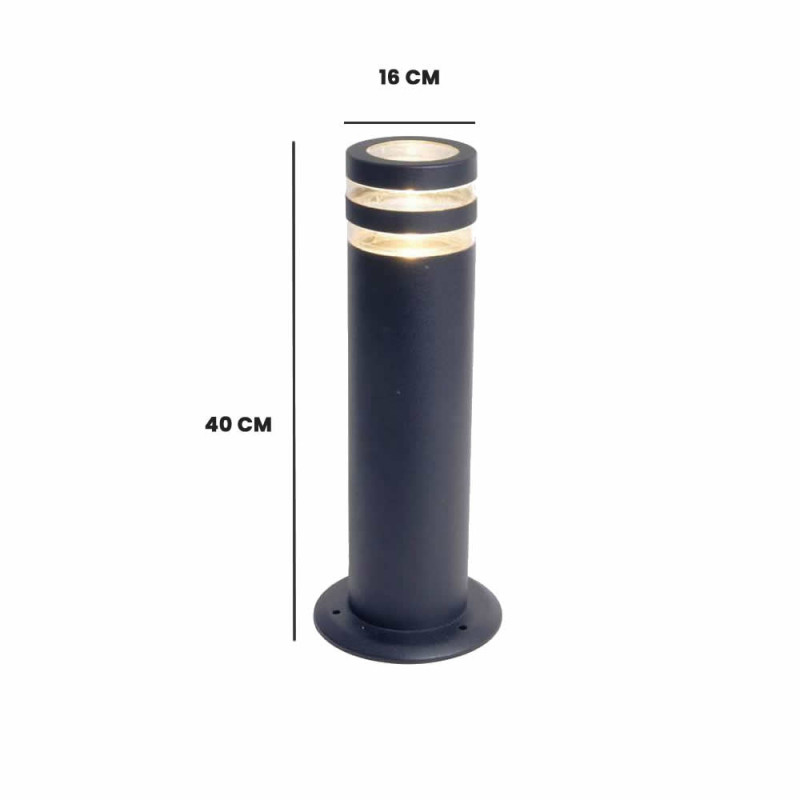 Baliza GU10 40cm Antracita IP44