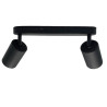 Aplique de techo Orientable Negro Aluminio para 2 Lámpara GU10