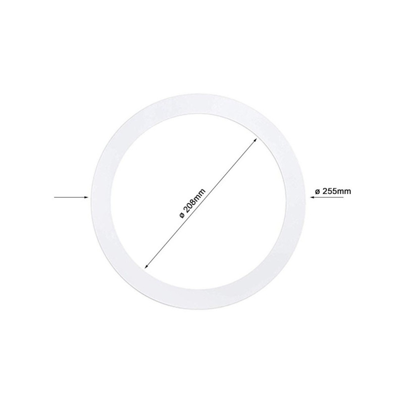 Aro Blanco Supletorio cubre hueco para Downlight 25,5 cm