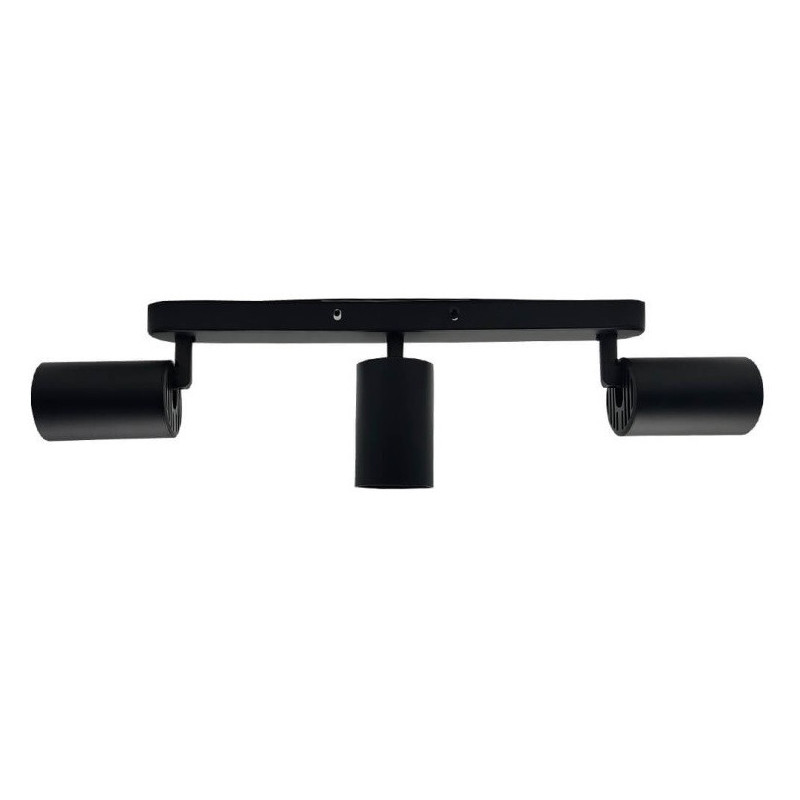Aplique de techo Orientable Negro Aluminio para 3 Lámpara GU10