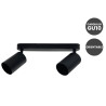 Aplique de techo Orientable Negro Aluminio para 2 Lámpara GU10