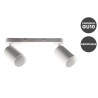 Aplique de techo Orientable Blanco Aluminio para 2 Lámpara GU10